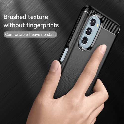 Силиконов Калъф Carbon за Motorola Moto G51 5G, Черен