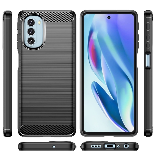 Силиконов Калъф Carbon за Motorola Moto G51 5G, Черен