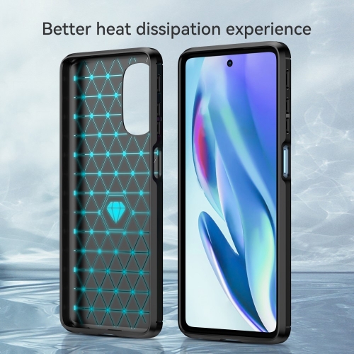 Силиконов Калъф Carbon за Motorola Moto G51 5G, Черен