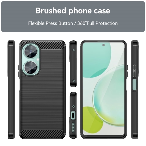 Силиконов Калъф Carbon за Huawei Nova 11i, Черен
