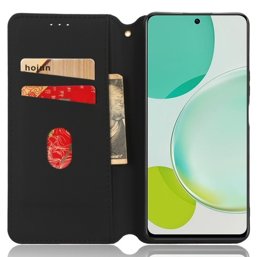 Калъф Тефтер Wallet Rhombus за Huawei Nova 11i, Черен
