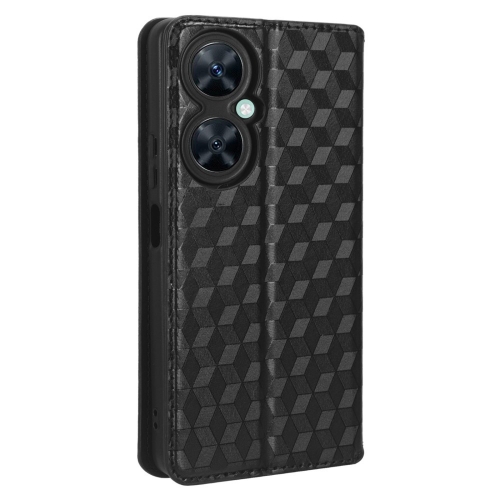 Калъф Тефтер Wallet Rhombus за Huawei Nova 11i, Черен