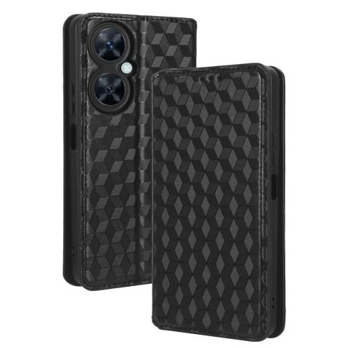 Калъф Тефтер Wallet Rhombus за Huawei Nova 11i, Черен
