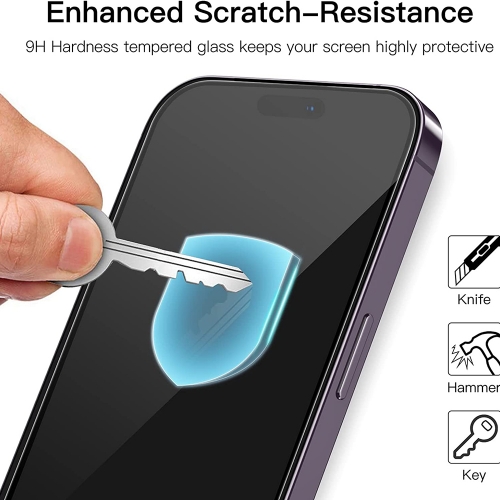 Стъклен Протектор 5D Full Glue за iPhone 14 Pro, Черен