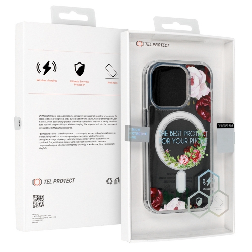 Удароустойчив калъф Flower MagSF за iPhone 12 Pro, Цветя