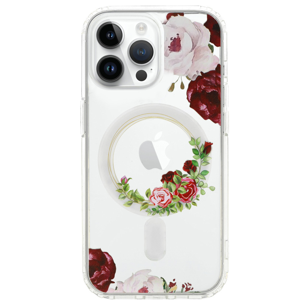 Удароустойчив калъф Flower MagSF за iPhone 13 Pro, Цветя