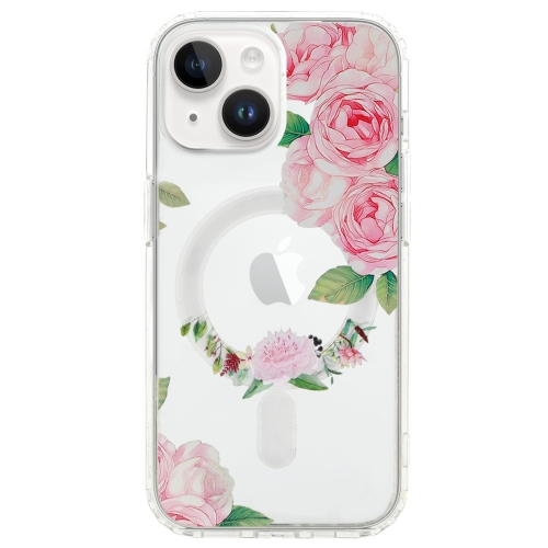 Удароустойчив калъф Flower MagSF за iPhone 14, Розови цветчета