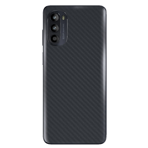 Фолио Протектор за гърба на Motorola G52, Черен Карбон