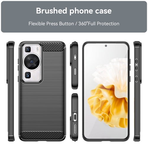 Силиконов Калъф Carbon за Huawei P60/ P60 Pro, Черен