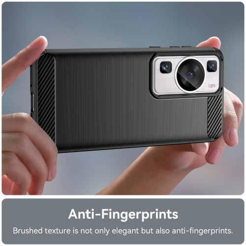 Силиконов Калъф Carbon за Huawei P60/ P60 Pro, Черен