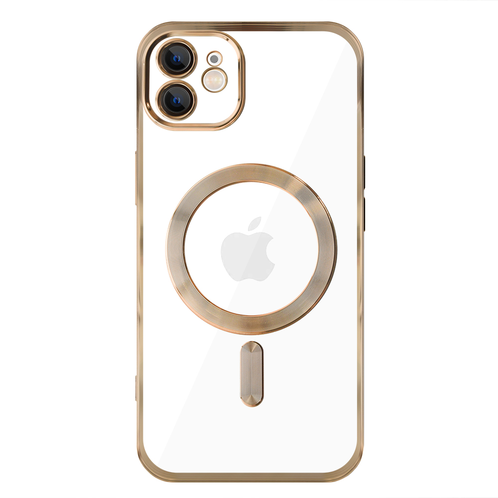 Силиконов калъф LUXURY MagSF за iPhone 12, Златист