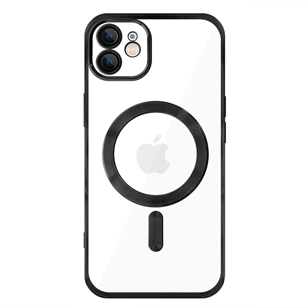 Силиконов калъф LUXURY MagSF за iPhone 12, Черен