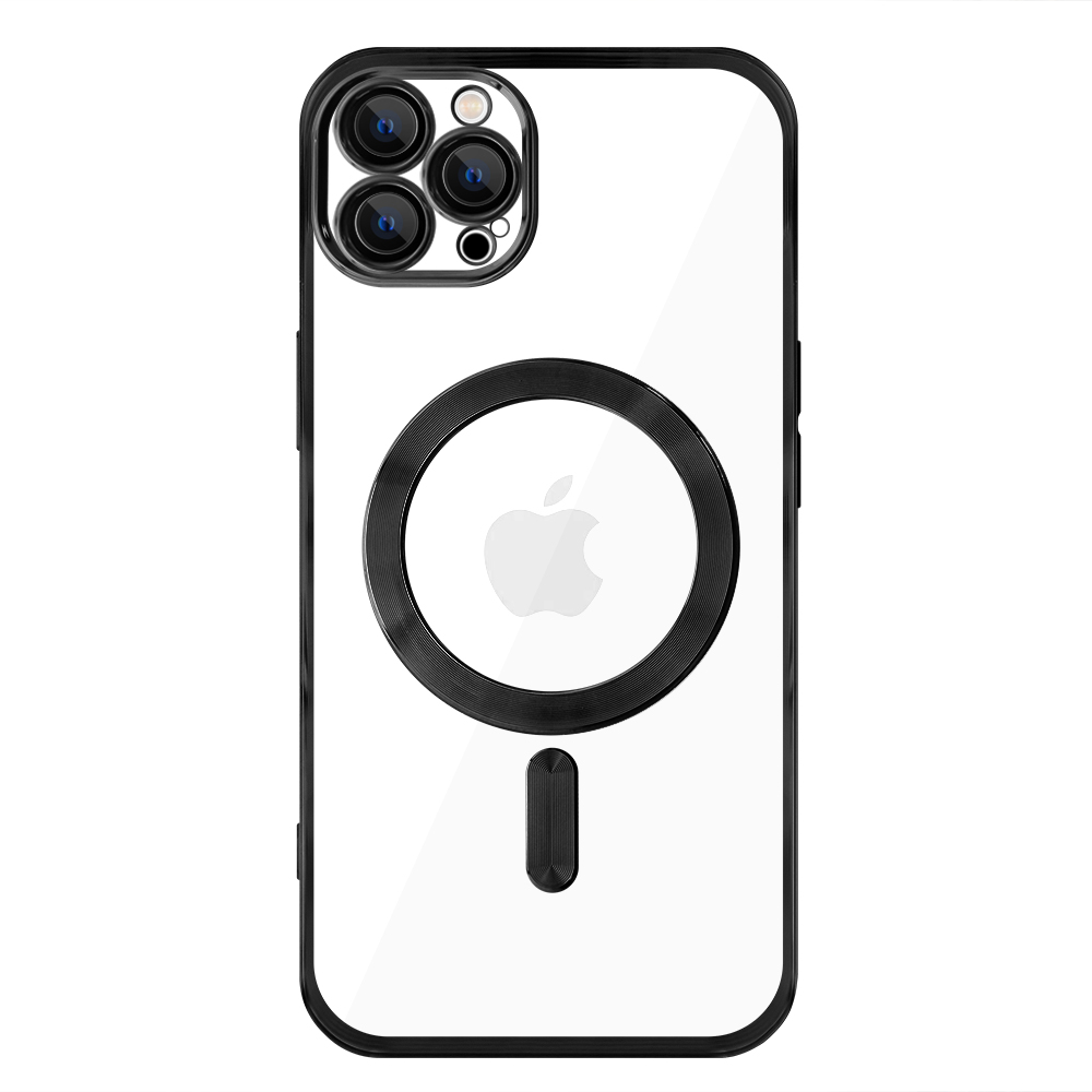 Силиконов калъф LUXURY MagSF за iPhone 12 Pro, Черен