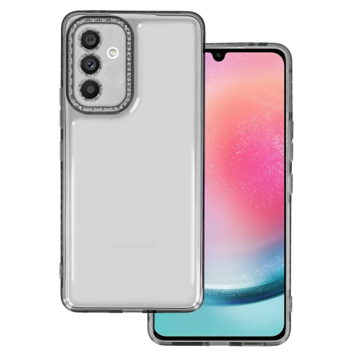 Силиконов калъф Crystal Diamond за Samsung Galaxy A24 4G, 2mm, Черен