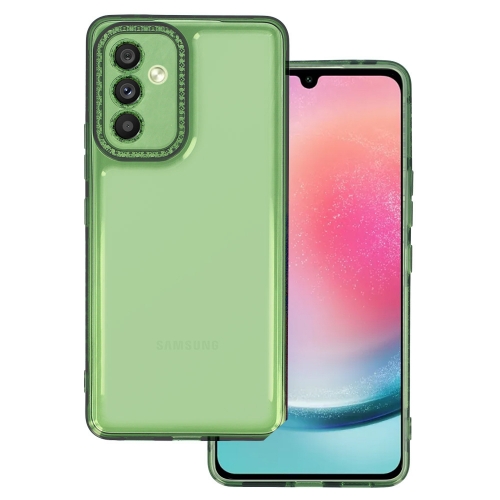 Силиконов калъф Crystal Diamond за Samsung Galaxy A24 4G, 2mm, Зелен