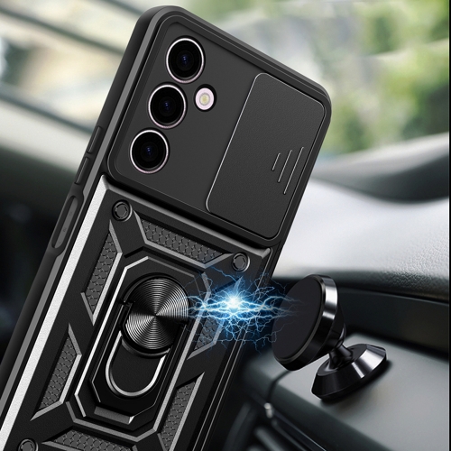 Удароустойчив калъф Slide Camera за Samsung Galaxy A24 4G, Черен