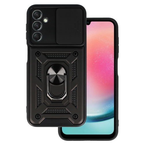 Удароустойчив калъф Slide Camera за Samsung Galaxy A24 4G, Черен