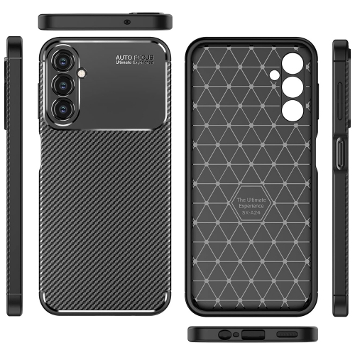 Силиконов Калъф Carbon за Samsung Galaxy A24 4G, Черен