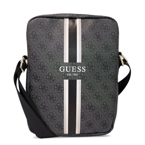 Чанта GUESS PU 4G Printed Stripes за телефони и таблети до 10 инча, Черен 