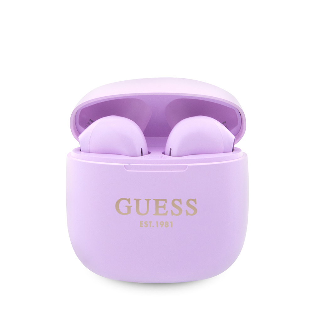 Слушалки Guess Script Logo True Wireless 5.3, GUTWST26PSU, TWS, Лилав, 3666339120863