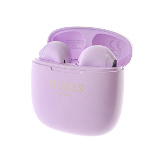 Слушалки Guess Script Logo True Wireless 5.3, GUTWST26PSU, TWS, Лилав, 3666339120863