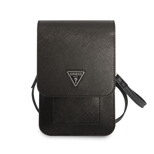 Универсална Чанта GUESS PU Saffiana Triangle Logo, Черен