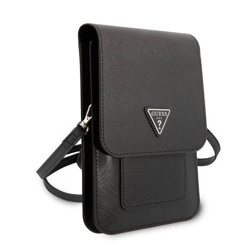 Универсална Чанта GUESS PU Saffiana Triangle Logo, Черен