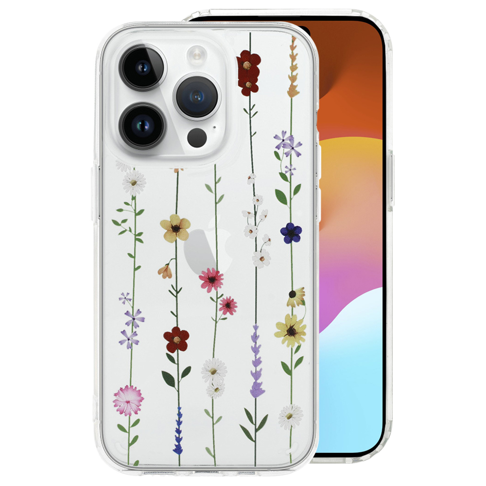 Удароустойчив калъф Flower Antishock за iPhone 15 Pro, Desing 4