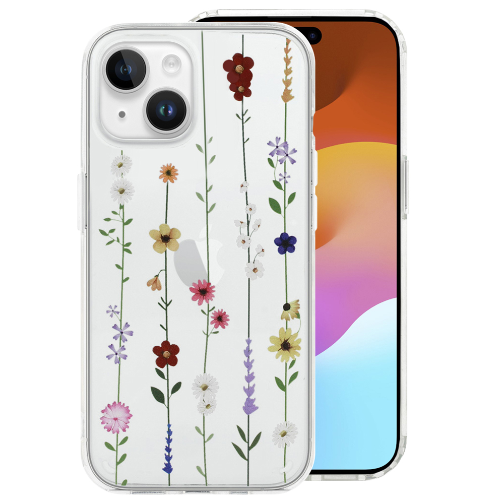 Удароустойчив калъф Flower Antishock за iPhone 15, Desing 4