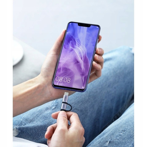 Кабел UGREEN US177, плетен, USB A към USB Micro и USB-C, 3A, 1m, Черен