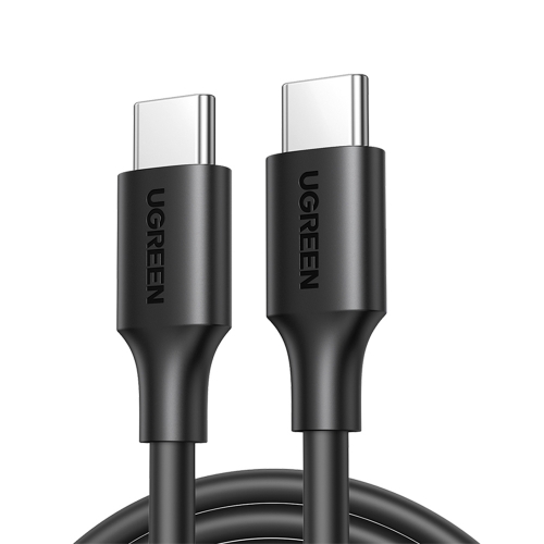 Кабел UGREEN US286, USB-C към USB-C, 3A, 60W, 1m, Черен