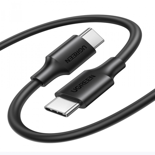 Кабел UGREEN US286, USB-C към USB-C, 3A, 60W, 1m, Черен