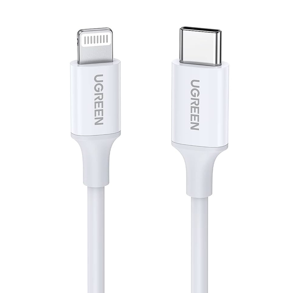 Кабел UGREEN US171, USB-C към Lightning, MFI, 1m, Бял