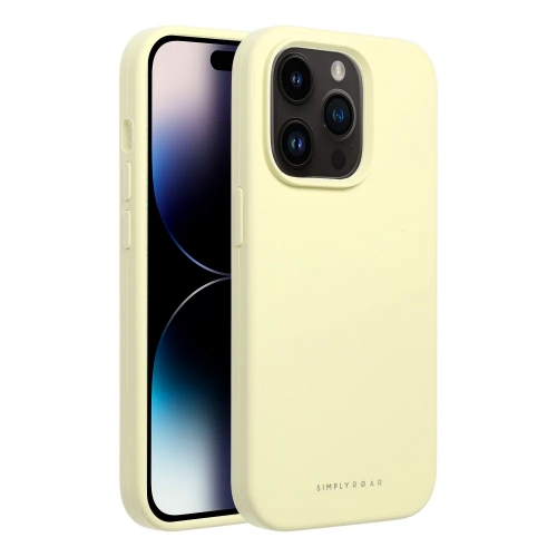 Удароустойчив Калъф Roar Cloud за iPhone 14 Pro, Светло жълт
