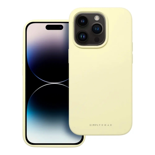 Удароустойчив Калъф Roar Cloud за iPhone 14 Pro, Светло жълт