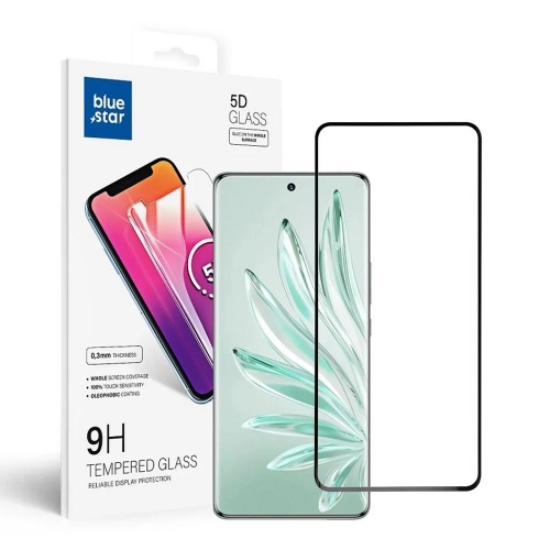 Стъклен протектор 5D Full Glue за Huawei Honor 70, Черен