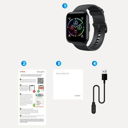 Смарт Часовник Xiaomi Mibro Watch C2, Черен