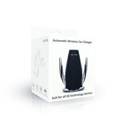 Поставка за възвуховода QI-AT02 Sensor Wireless Charger, 10W, Черен