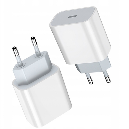 Зарядно 220V Prestico F8S L 20W, PD, с кабел USB-C към Lightning, Бял