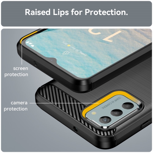 Силиконов Калъф Carbon за Nokia G22, Черен