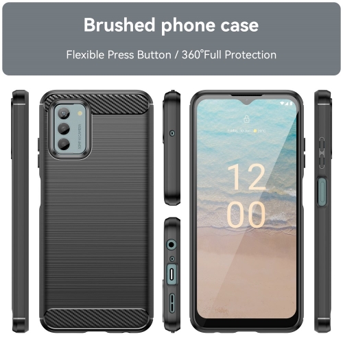 Силиконов Калъф Carbon за Nokia G22, Черен