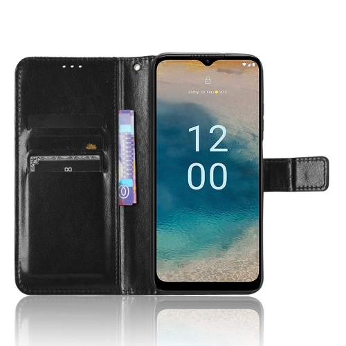 Калъф тефтер Crazy Horse за Nokia G22, Черен