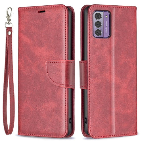 Калъф тефтер Leather Wallet за Nokia G42, Тъмно червен