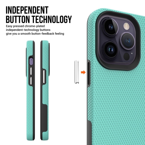 Удароустойчив калъф Dual Layer за iPhone 15 Pro Max, Мента