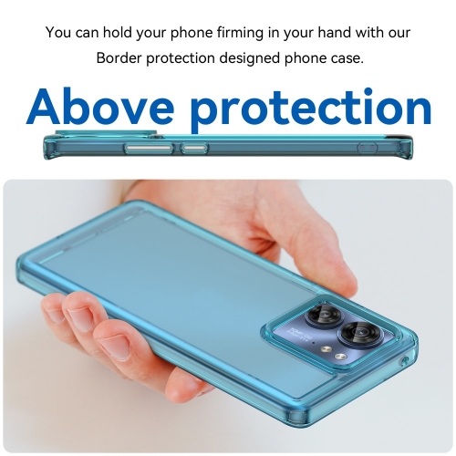 Силиконов калъф Candy за Motorola Edge 40 5G, Син-прозрачен