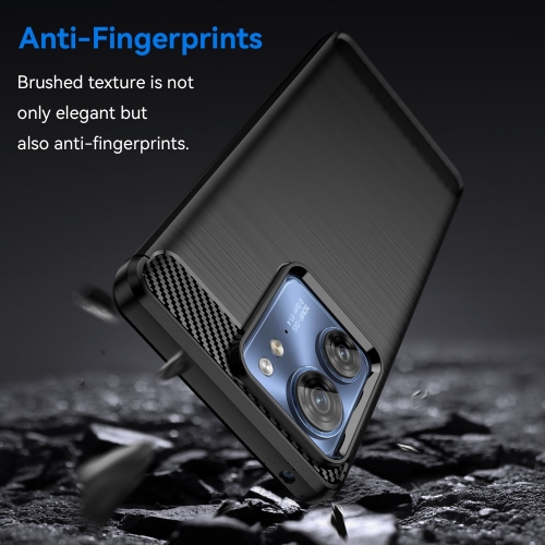 Силиконов Калъф Carbon за Motorola Edge 40 5G, Черен