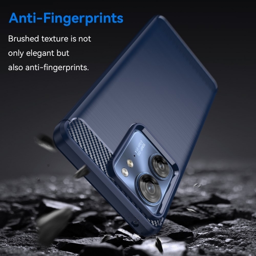 Силиконов Калъф Carbon за Motorola Edge 40 5G, Син