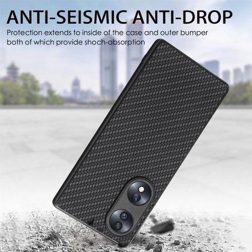 Удароустойчив калъф Carbon Anti-drop за Huawei Honor 70 5G, Черен