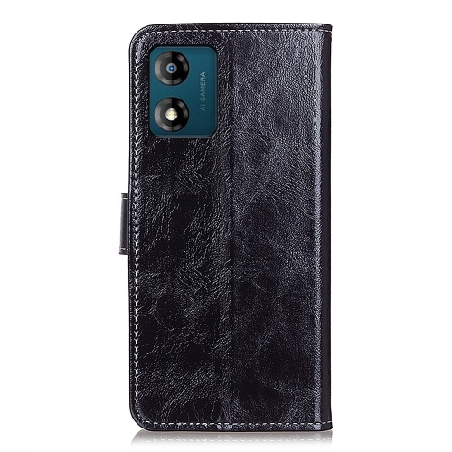 Калъф Тефтер Retro Crazy Horse за Motorola E13, Черен