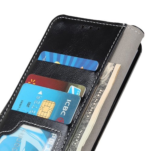 Калъф Тефтер Retro Crazy Horse за Motorola E13, Черен